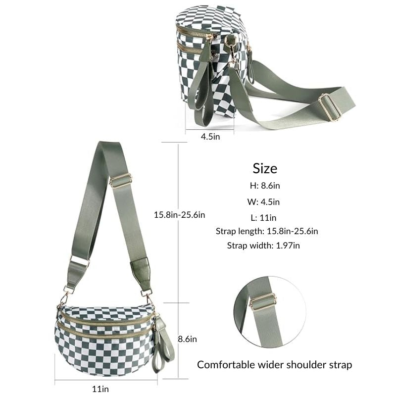 GoFree - The Roomiest Crossbody (Checkered)