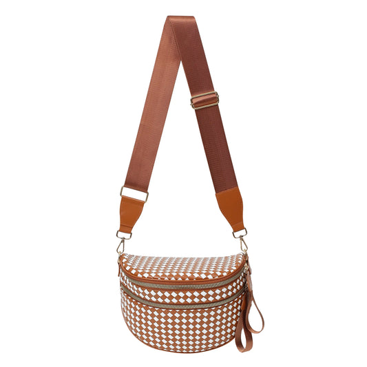 conic-gradient(from 90deg, #6b4f42 25%, #FFFFFF 0 50%, #6b4f42 0 75%, #FFFFFF 0)
