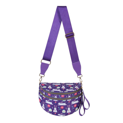 linear-gradient(135deg, #5d3a8f 0 50%, #ff6b8a 50% 100%)