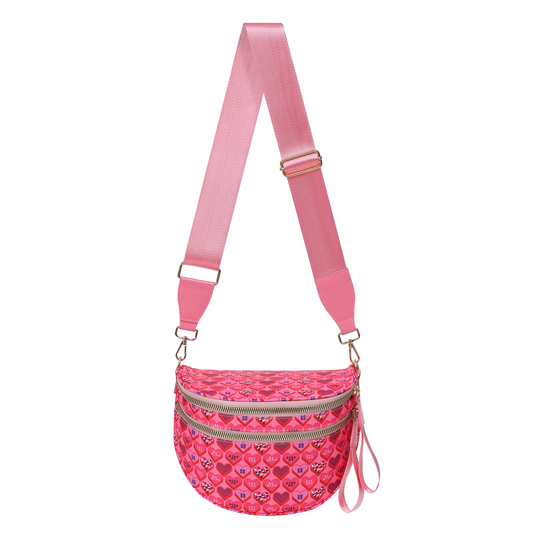 conic-gradient(
  from 90deg,
  #f3709a 0 14%,     /* rose principal */
  #e670ac 14% 28%,  /* rose clair */
  #f23d67 28% 42%,  /* rose-rouge */
  #612c60 42% 56%,  /* violet profond (différenciation forte) */
  #da2e2c 56% 70%,  /* rouge franc */
  #f08fb2 70% 84%,  /* rose doux (respiration) */
  #ffffff 84% 100%  /* micro blanc (séparation visuelle) */
)
