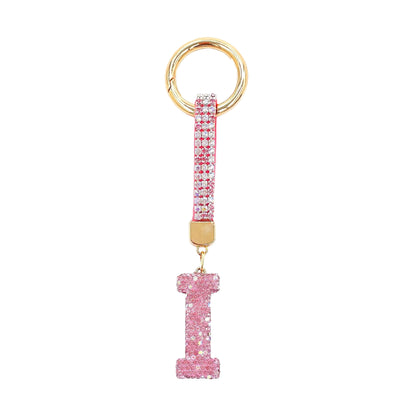 Sparkle Initial – Bag Charm (Pink)