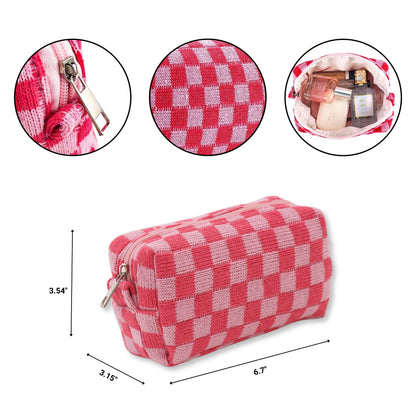 Capri - Checkered Makeup Bag