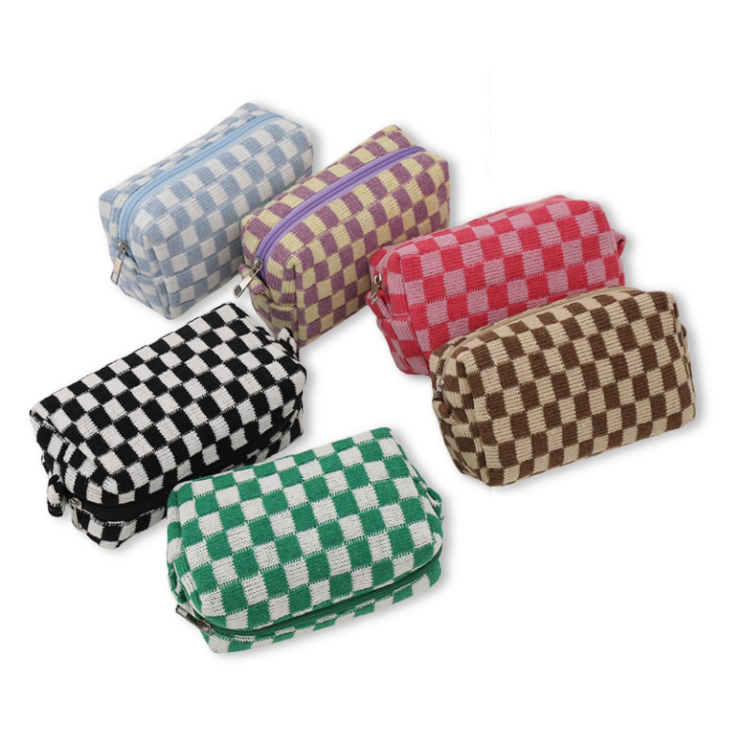 Capri - Checkered Makeup Bag