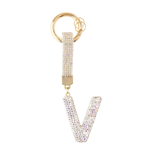 Sparkle Initial – Bag Charm (Silver)