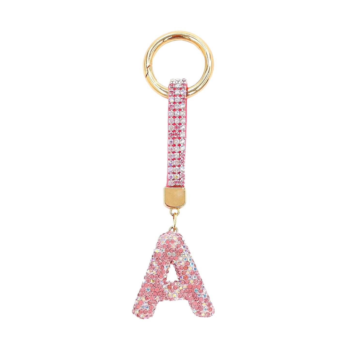 Sparkle Initial – Bag Charm (Pink)