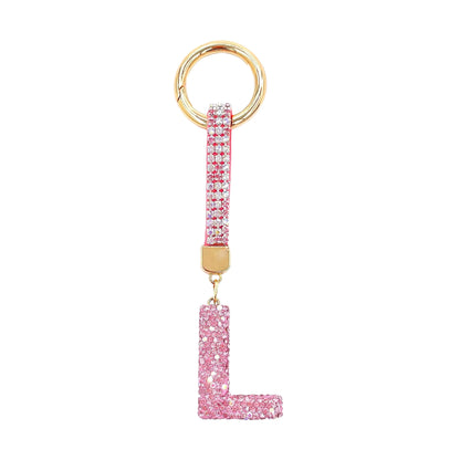 Sparkle Initial – Bag Charm (Pink)