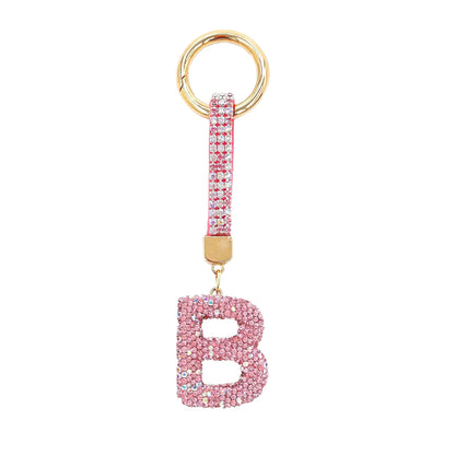 Sparkle Initial – Bag Charm (Pink)